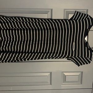 Arizona Black and White Striped T-Shirt Dress. B14